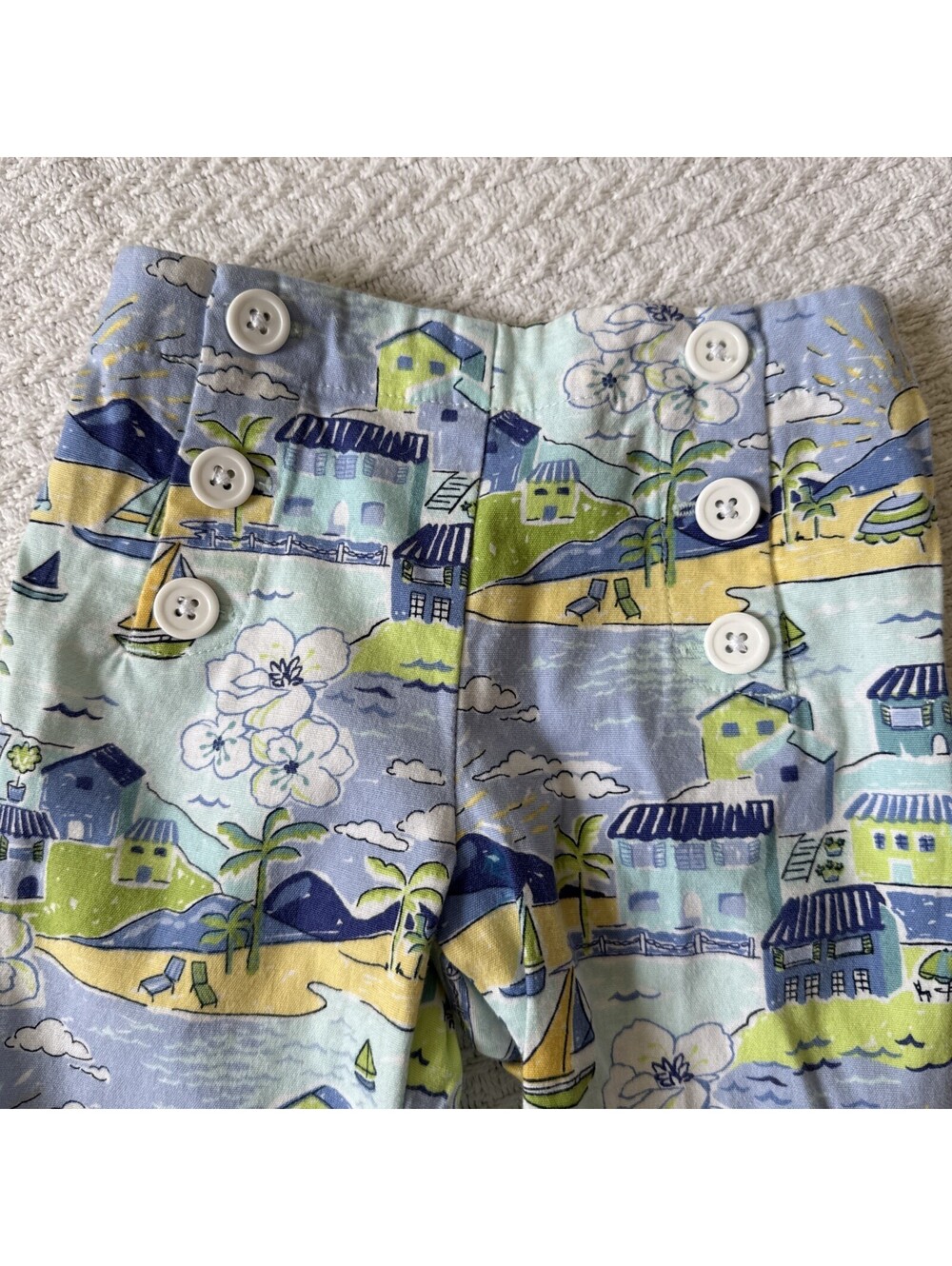 Gymboree Y2K Size 3-6M Vacation Time Cotton Capri Sailor Pants Vintage 2003